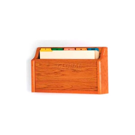 Wooden Mallet Wooden Mallet Single Square Bottom Legal Size File Holder, Medium Oak CH17-1MO